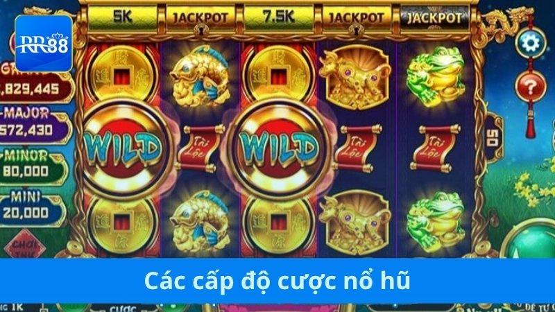 Các cấp độ cược nổ hũ và tùy chọn linh hoạt