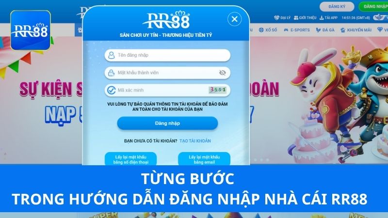 Từng bước trong hướng dẫn đăng nhập nhà cái RR88