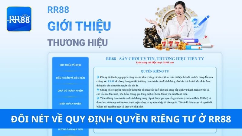Đôi nét về quy định quyền riêng tư ở RR88